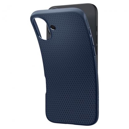 Spigen Liquid Air Case - силиконов (TPU) калъф с висока степен на защита за iPhone 16 Plus (син) 5