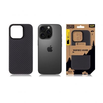Tactical MagForce Aramid Case - кевларен кейс с MagSafe за iPhone 16 Pro (черен) 2