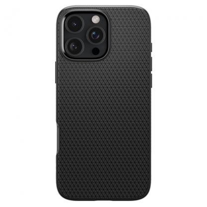 Spigen Liquid Air Case - силиконов (TPU) калъф с висока степен на защита за iPhone 16 Pro (черен) 2