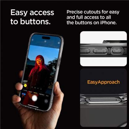 Spigen Ultra Hybrid MagSafe Case - хибриден кейс с висока степен на защита с MagSafe за iPhone 16 Pro (прозрачен-бял) 12