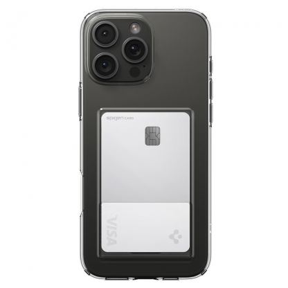 Spigen Crystal Slot Case - силиконов (TPU) кейс с отделение за кр. карти за iPhone 16 Pro (прозрачен) 2