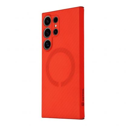 Tactical MagForce Aramid Bloody Mary Limited Edition Case - кевларен кейс с MagSafe за Samsung Galaxy S24 Ultra (червен) 3