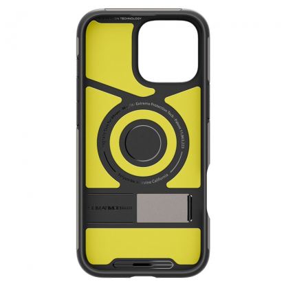 Spigen Slim Armor MagSafe Case - хибриден кейс с най-висока степен на защита с MagSafe за iPhone 16 Pro (тъмносив) 4