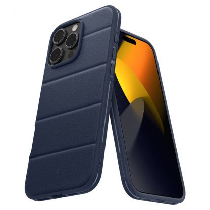 Spigen Caseology Athlex Case - силиконов (TPU) калъф с висока степен на защита за iPhone 16 Pro (тъмносин) 7