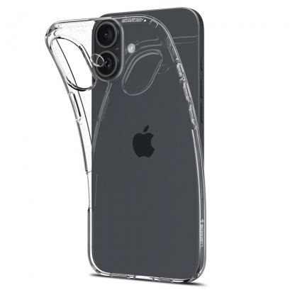 Spigen Liquid Crystal Case - тънък силиконов (TPU) калъф за iPhone 16 (прозрачен)  5