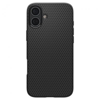 Spigen Liquid Air Case - силиконов (TPU) калъф с висока степен на защита за iPhone 16 (черен) 2