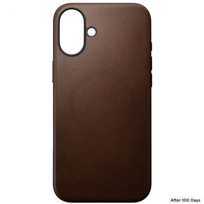 Nomad Modern Leather MagSafe Case - кожен (естествена кожа) кейс с MagSafe за iPhone 16 Plus (кафяв) 3