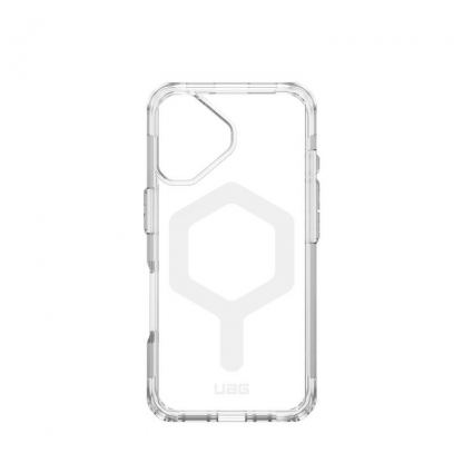 Urban Armor Gear Plyo MagSafe Case - удароустойчив хибриден кейс за iPhone 16 (прозрачен-бял) 2