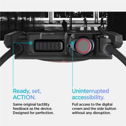Spigen Rugged Armor Case - удароустойчив TPU кейс за Apple Watch 10 42мм (2024) (черен) 13