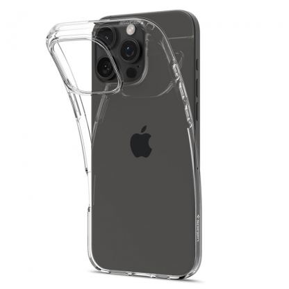 Spigen Liquid Crystal Case - тънък силиконов (TPU) калъф за iPhone 16 Pro Max (прозрачен)  4