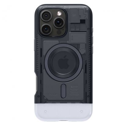 Spigen Classic C1 MagSafe Case - хибриден удароустойчив кейс с висока степен на защита с MagSafe за iPhone 16 Pro Max (сив)  2