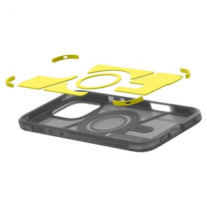 Spigen Tough Armor MagSafe Case - хибриден кейс с най-висока степен на защита с MagSafe за iPhone 16 Pro (черен-прозрачен) 6
