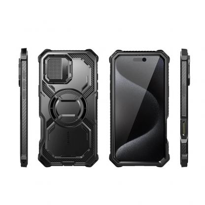 i-Blason SUPCASE ArmorBox MagSafe Case - удароустойчив хибриден кейс с MagSafe и вграден протектор за дисплея за iPhone 16 Pro (черен) 3