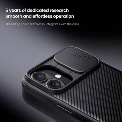 Nillkin CamShield Pro Hard Case - хибриден удароустойчив кейс за iPhone 16 (черен) 7