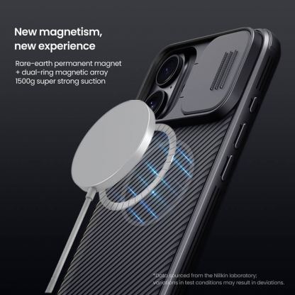Nillkin CamShield Pro Magnetic Hard Case - хибриден удароустойчив кейс за iPhone 16 (черен) 7