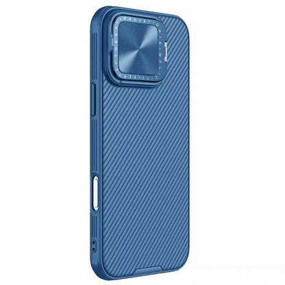 Nillkin CamShield Prop Hard Case - хибриден удароустойчив кейс за iPhone 16 Pro Max (син) 4