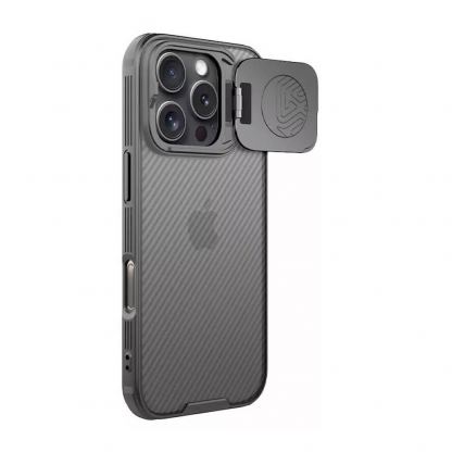 Nillkin CamShield Prop Hard Case - хибриден удароустойчив кейс за iPhone 16 Pro (черен-прозрачен) 4