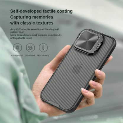 Nillkin CamShield Prop Hard Case - хибриден удароустойчив кейс за iPhone 16 Pro (черен-прозрачен) 7