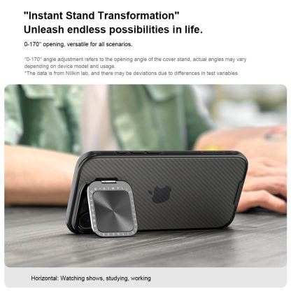 Nillkin CamShield Prop Hard Case - хибриден удароустойчив кейс за iPhone 16 Pro (черен-прозрачен) 9