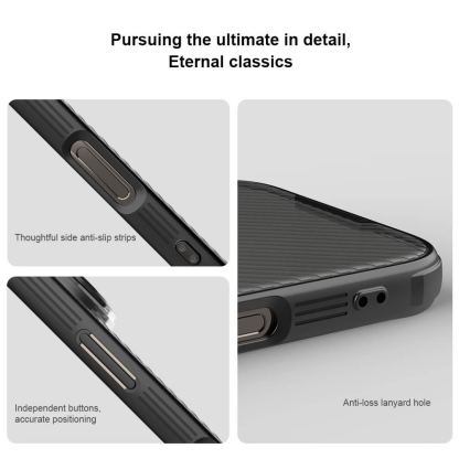 Nillkin CamShield Prop Hard Case - хибриден удароустойчив кейс за iPhone 16 Pro (черен-прозрачен) 11