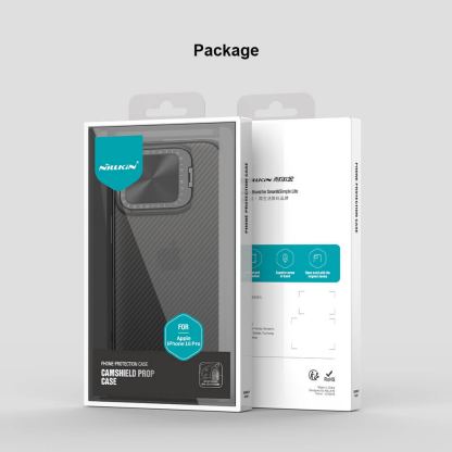 Nillkin CamShield Prop Hard Case - хибриден удароустойчив кейс за iPhone 16 Pro (черен-прозрачен) 12