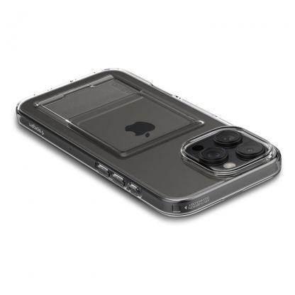 Spigen Crystal Slot Case - силиконов (TPU) кейс с отделение за кр. карти за iPhone 16 Pro Max (прозрачен) 5