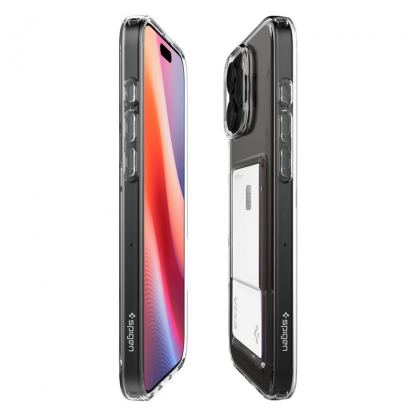 Spigen Crystal Slot Case - силиконов (TPU) кейс с отделение за кр. карти за iPhone 16 Pro Max (прозрачен) 8