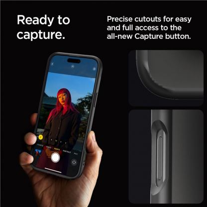 Spigen Ultra Hybrid Case - хибриден кейс с висока степен на защита за iPhone 16 Pro Max (черен-прозрачен) 10