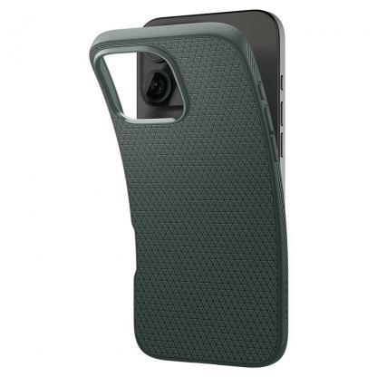 Spigen Liquid Air Case - силиконов (TPU) калъф с висока степен на защита за iPhone 16 Pro Max (зелен) 6
