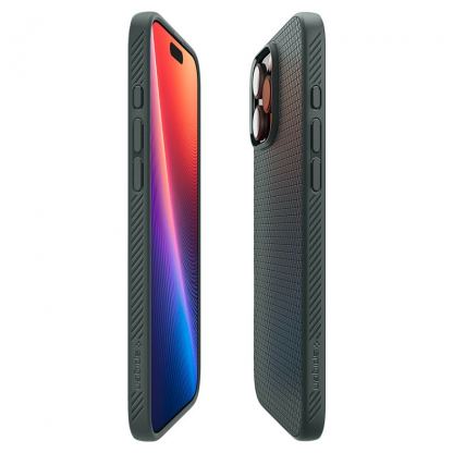 Spigen Liquid Air Case - силиконов (TPU) калъф с висока степен на защита за iPhone 16 Pro Max (зелен) 7