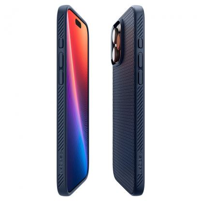 Spigen Liquid Air Case - силиконов (TPU) калъф с висока степен на защита за iPhone 16 Pro Max (син) 7
