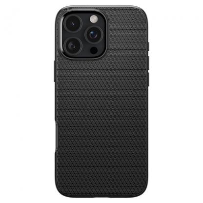 Spigen Liquid Air Case - силиконов (TPU) калъф с висока степен на защита за iPhone 16 Pro Max (черен) 2