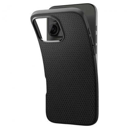Spigen Liquid Air Case - силиконов (TPU) калъф с висока степен на защита за iPhone 16 Pro Max (черен) 6
