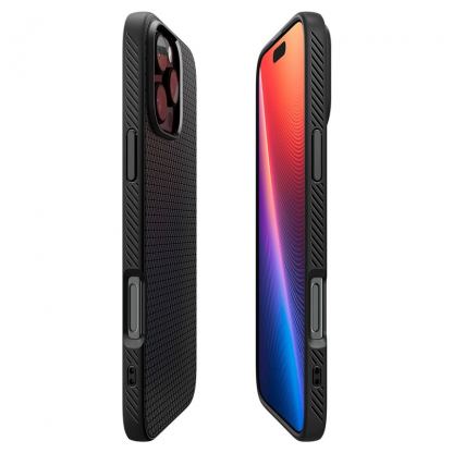 Spigen Liquid Air Case - силиконов (TPU) калъф с висока степен на защита за iPhone 16 Pro Max (черен) 8