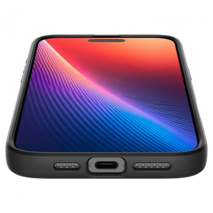 Spigen Liquid Air Case - силиконов (TPU) калъф с висока степен на защита за iPhone 16 Pro Max (черен) 11