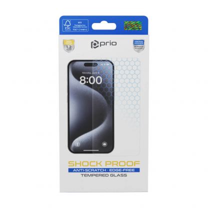 Prio 2.5D Tempered Glass - калено стъклено защитно покритие за дисплея на iPhone 16 Plus, iPhone 15 Plus, iPhone 15 Pro Max (прозрачен) 4