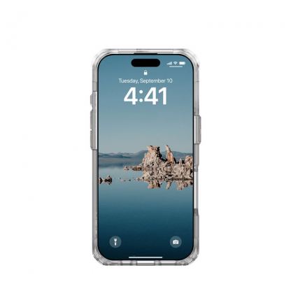 Urban Armor Gear Plyo MagSafe Case - удароустойчив хибриден кейс за iPhone 16 Pro (прозрачен-розов) 11