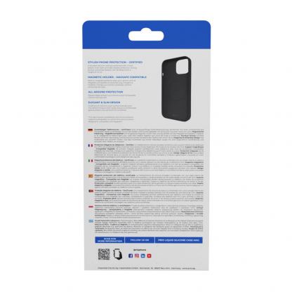 Prio Liquid Silicone Case Mag - силиконов (TPU) калъф с MagSafe за iPhone 16 Pro Max (черен) 5