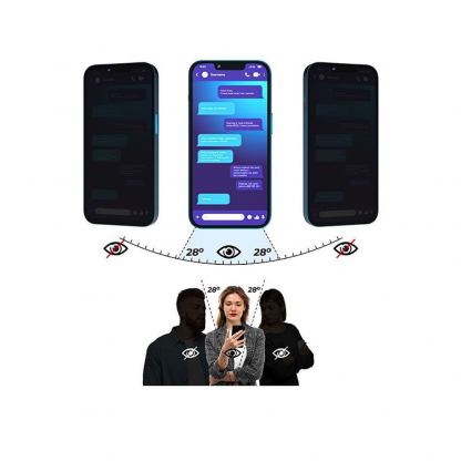 GrizzGlass SecretGlass Privacy Hybrid Screen Protector - хибридно защитно покритие с определен ъгъл на виждане за дисплея на Xiaomi POCO F6 Pro (прозрачно) 2