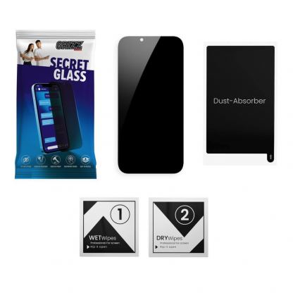 GrizzGlass SecretGlass Privacy Hybrid Screen Protector - хибридно защитно покритие с определен ъгъл на виждане за дисплея на Xiaomi POCO F6 Pro (прозрачно) 8