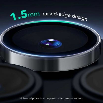 ESR Armorite Camera Lens Glass Protector - предпазни стъклени лещи за камерата на iPhone 16 Pro, iPhone 16 Pro Max (прозрачен) 3
