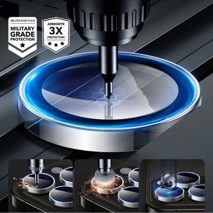 ESR Armorite Camera Lens Glass Protector - предпазни стъклени лещи за камерата на iPhone 16 Pro, iPhone 16 Pro Max (прозрачен) 4