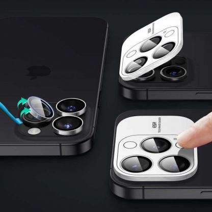ESR Armorite Camera Lens Glass Protector - предпазни стъклени лещи за камерата на iPhone 16 Pro, iPhone 16 Pro Max (прозрачен) 6