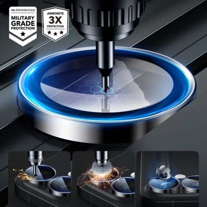 ESR Armorite Camera Lens Glass Protector - предпазни стъклени лещи за камерата на iPhone 16, iPhone 16 Plus (черен) 7