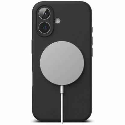 Ringke Silicone Magnetic MagSafe Case - силиконов (TPU) калъф с MagSafe за iPhone 16 (черен) 3