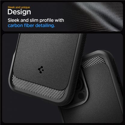 Spigen Rugged Armor MagSafe Case - удароустойчив силиконов (TPU) калъф с MagSafe за iPhone 16 Pro Max (черен)  10
