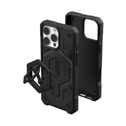 Urban Armor Gear Monarch Pro Magsafe Case with Stand - удароустойчив хибриден кейс с MagSafe и поставка за iPhone 16 Pro Max (черен) 2