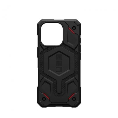 Urban Armor Gear Monarch Pro MagSafe Case - удароустойчив хибриден кейс с MagSafe за iPhone 16 Pro (черен-кевлар) 2