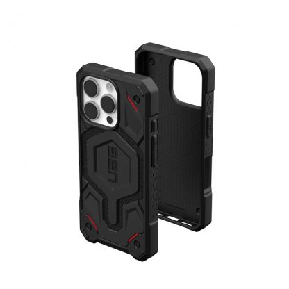 Urban Armor Gear Monarch Pro MagSafe Case - удароустойчив хибриден кейс с MagSafe за iPhone 16 Pro (черен-кевлар) 7