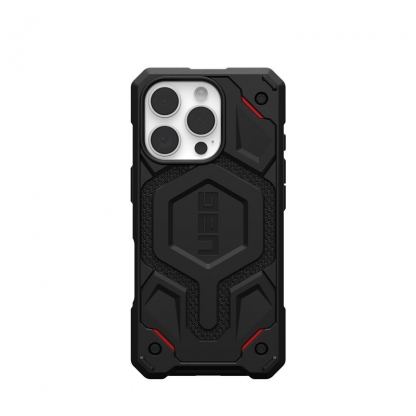 Urban Armor Gear Monarch Pro MagSafe Case - удароустойчив хибриден кейс с MagSafe за iPhone 16 Pro (черен-кевлар) 8